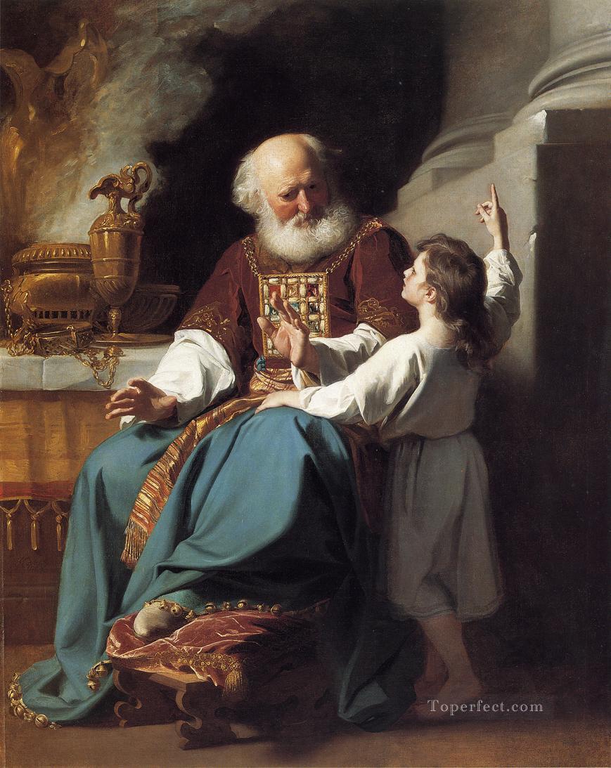 Samuel Reading to Eli the Judgments of God Upon Elis House colonial New England Portraiture John Singleton Copley Oil Paintings